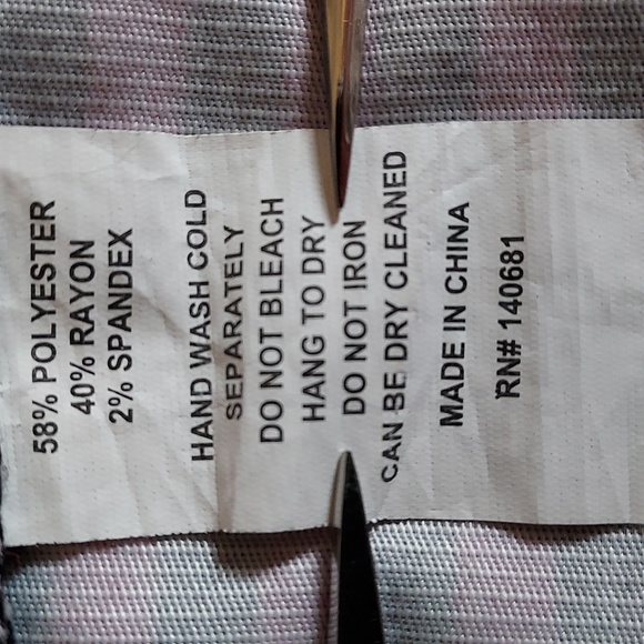 Unique Vintage Black & Fuchsia Striped Bow Short Sleeve Blouse 5X/26 - Picture 8 of 8